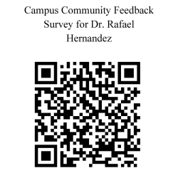 Please follow QR code to provide feedback on Dr. Rafael Hernandez